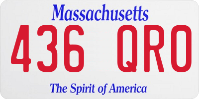 MA license plate 436QR0