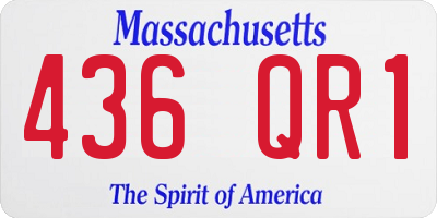 MA license plate 436QR1