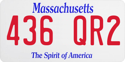 MA license plate 436QR2