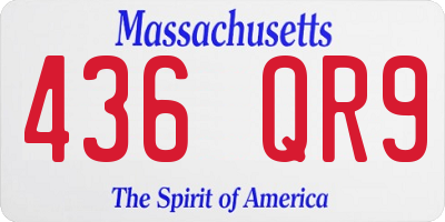MA license plate 436QR9