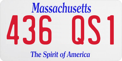 MA license plate 436QS1