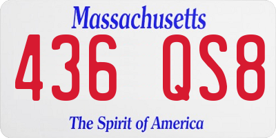 MA license plate 436QS8