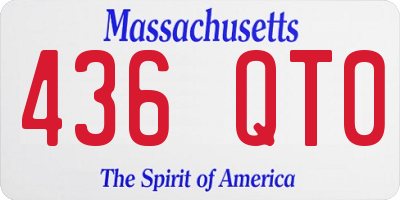 MA license plate 436QT0