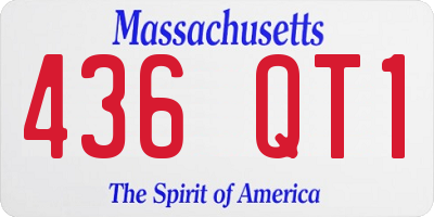 MA license plate 436QT1