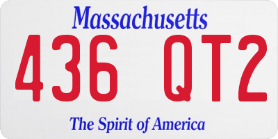MA license plate 436QT2