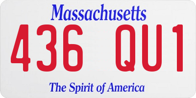MA license plate 436QU1