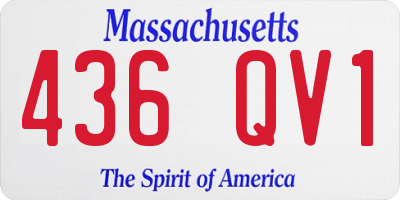 MA license plate 436QV1