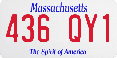 MA license plate 436QY1