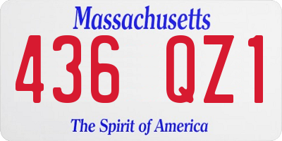 MA license plate 436QZ1