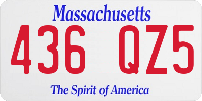 MA license plate 436QZ5