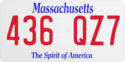 MA license plate 436QZ7