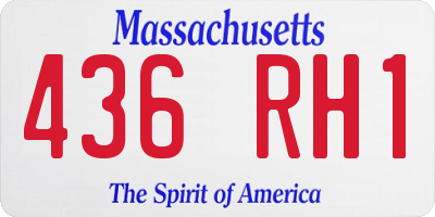 MA license plate 436RH1