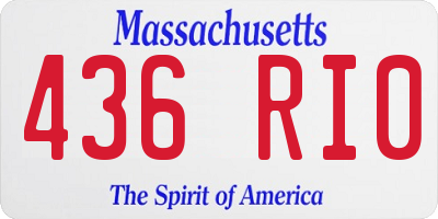 MA license plate 436RI0