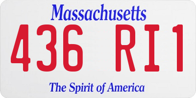 MA license plate 436RI1