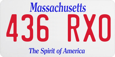 MA license plate 436RX0