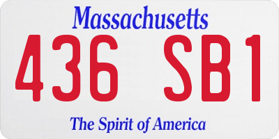 MA license plate 436SB1