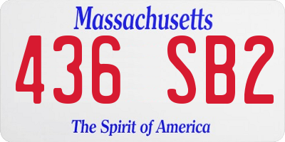 MA license plate 436SB2