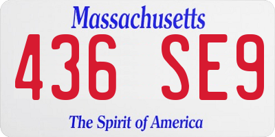 MA license plate 436SE9