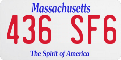 MA license plate 436SF6