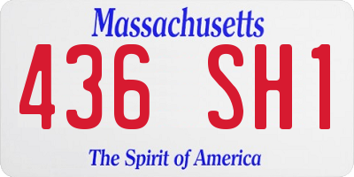MA license plate 436SH1