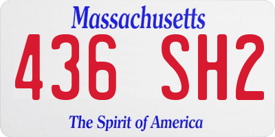 MA license plate 436SH2