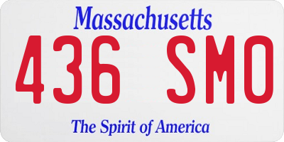 MA license plate 436SM0