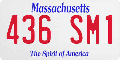 MA license plate 436SM1