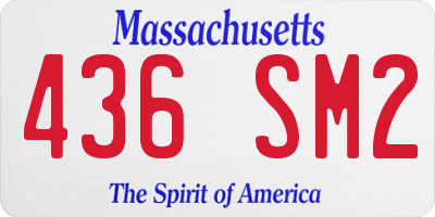 MA license plate 436SM2