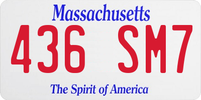 MA license plate 436SM7