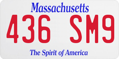 MA license plate 436SM9