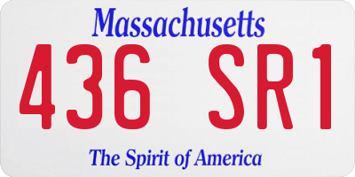 MA license plate 436SR1