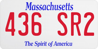 MA license plate 436SR2