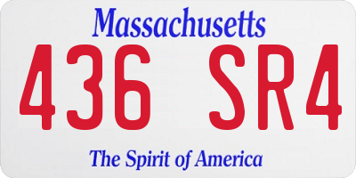 MA license plate 436SR4