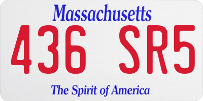 MA license plate 436SR5