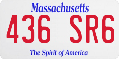MA license plate 436SR6