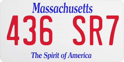 MA license plate 436SR7
