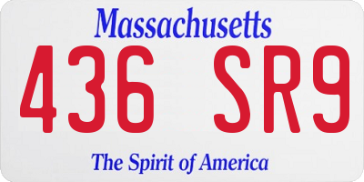 MA license plate 436SR9