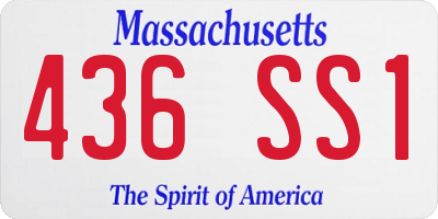 MA license plate 436SS1
