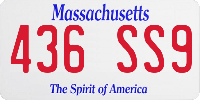 MA license plate 436SS9