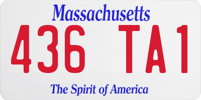 MA license plate 436TA1