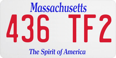 MA license plate 436TF2