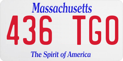 MA license plate 436TG0