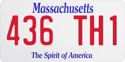 MA license plate 436TH1