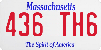 MA license plate 436TH6