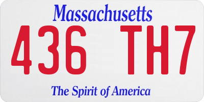 MA license plate 436TH7