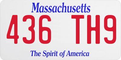MA license plate 436TH9