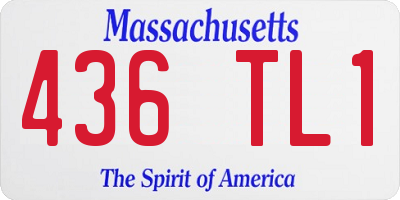 MA license plate 436TL1