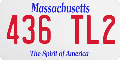 MA license plate 436TL2