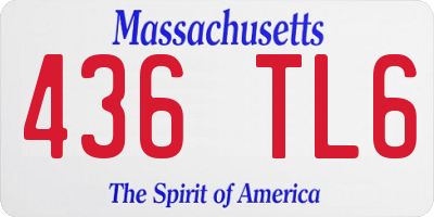 MA license plate 436TL6