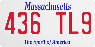 MA license plate 436TL9